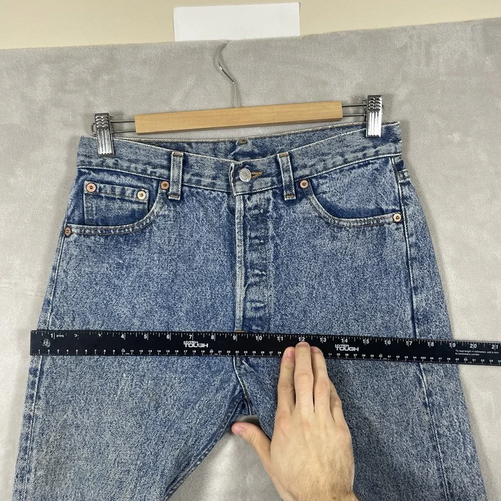 Vtg 80s Levis 501 Jeans Mens 30x34 (fit 30x33) Acid Wash 501-0604 USA Button Fly
